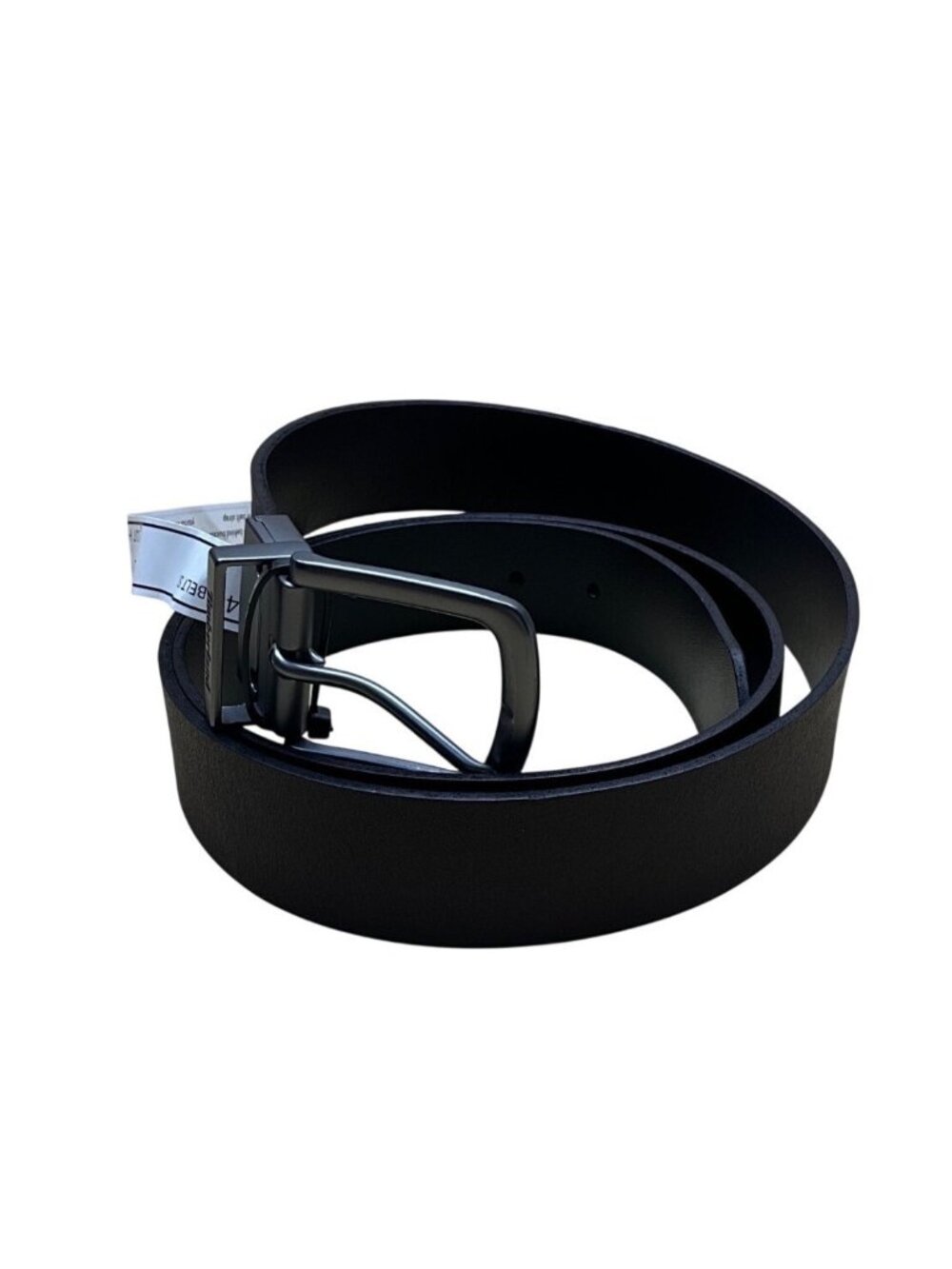 Timberland Mens Black/Brown Reversible Leather Belt With Metal Buckle Size 44